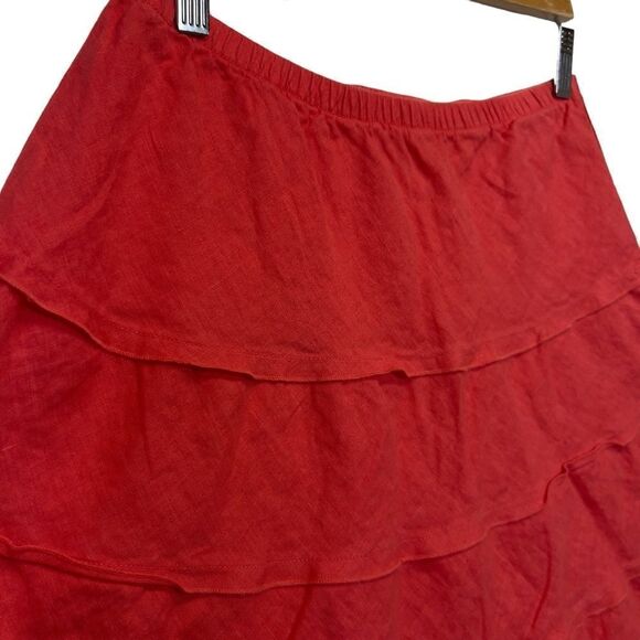Soft Surroundings 100% Linen Summer Fun Skirt p/s size - Picture 9 of 15